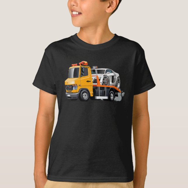 T-shirt Camion remorque de dessin (Devant)