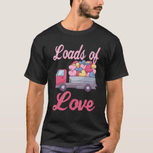 T-shirt Camion Rempli De Coeurs Et D'Amour