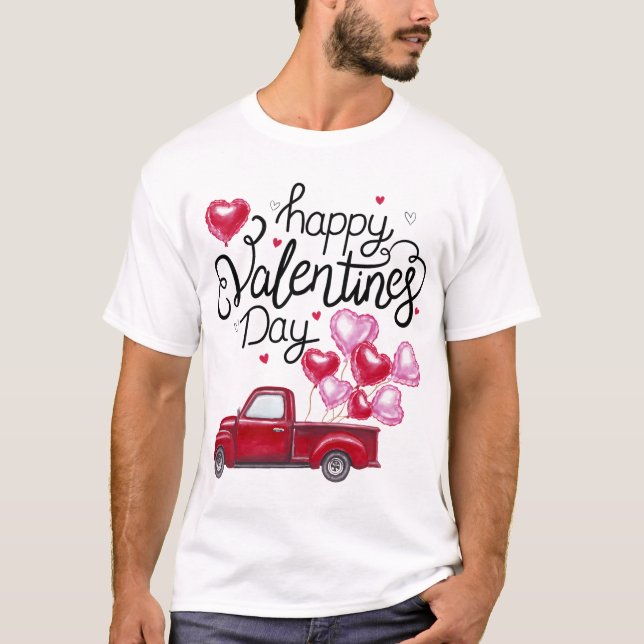 T-shirt Camion Rouge avec des dons Heureuses Saintes-Valen (Devant)