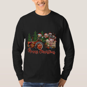 T-shirt Camion Rouge Camion Camion Animaux de ferme Vache 