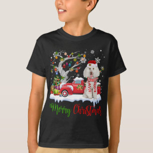T-shirt Camion Rouge Joyeux arbre de Noël Pajama de canich