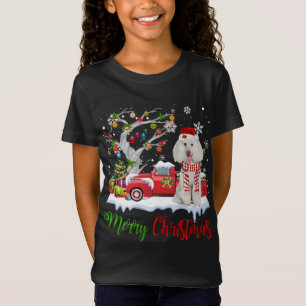 T-Shirt Camion Rouge Joyeux arbre de Noël Pajama de canich