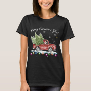 T-shirt Camion Rouge Noël Vintage Joyeux Noël Yall