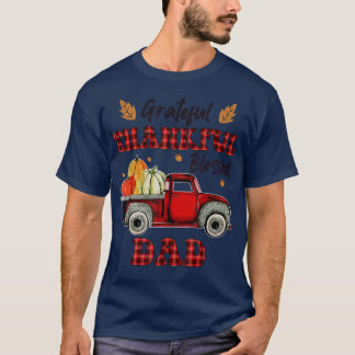 T-shirt Camion Rouge Papa Merci Grateful Cadeau béni