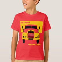 T-shirt Camion rouge Retro Camion jaune