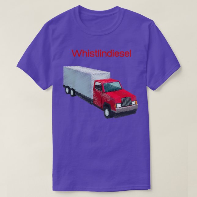 T-shirt Camion rouge Whistlindiesel (Design devant)