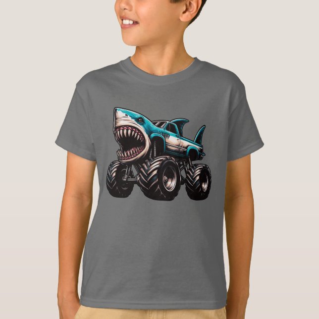 T-shirt Camion Shark Monster (Devant)