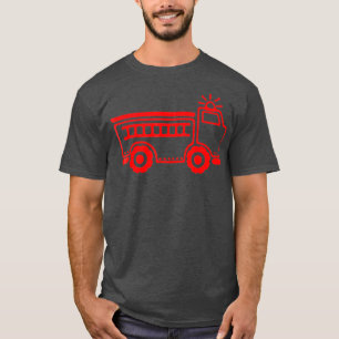 T-shirt Camion simple rouge pour bébé garçon ou