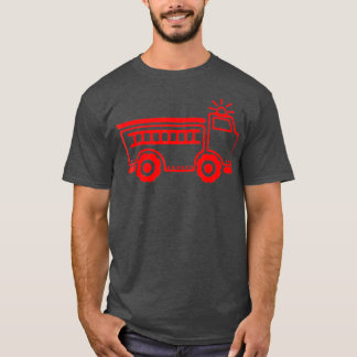 T-shirt Camion simple rouge pour bébé garçon ou
