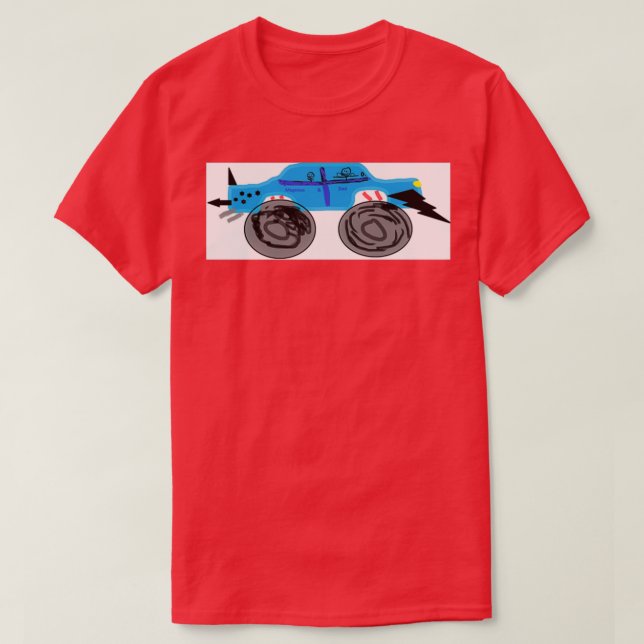 T-shirt camion super doux monstre (Design devant)