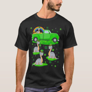 T-shirt Camion vert Leprechaun Chapeau Diplodocus St. Patr