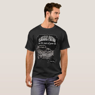 T-shirt Camion Vintage noir blanc blanc noir Patina Classa