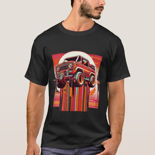 T-shirt Camion volant futuriste (Devant)