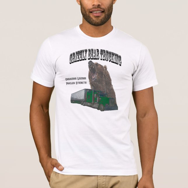 T-shirt Camionnage d'ours gris (Devant)