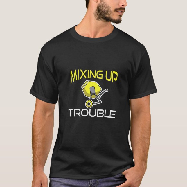 T-shirt Camionnette de construction de chemin de ciment Ce (Devant)