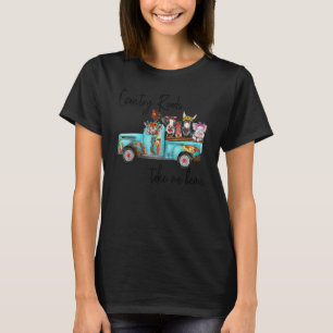 T-shirt Camionnette de ferme Animaux de ferme Poulet Cocho