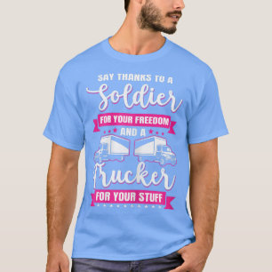 T-shirt Camionnette de pays pour femmes Trucker Camionnett