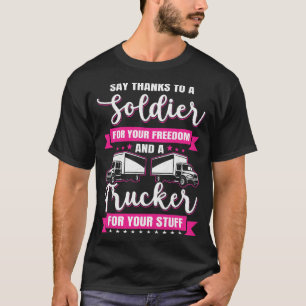 T-shirt Camionnette de pays pour femmes Trucker Camionnett