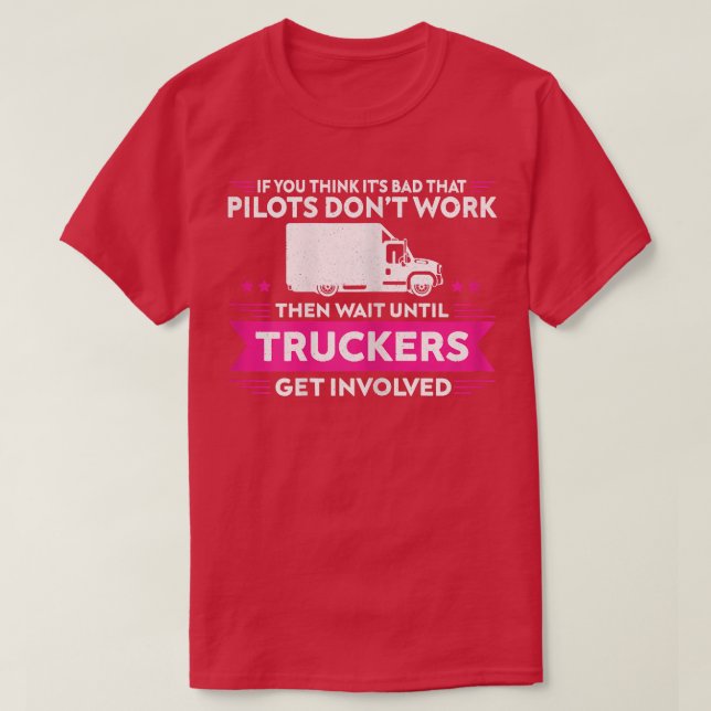 T-shirt Camionnette de pays pour femmes Trucker Camionnett (Design devant)