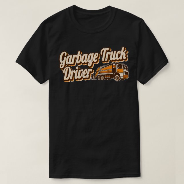 T-shirt Camionnette de recyclage des déchets de recyclage  (Design devant)