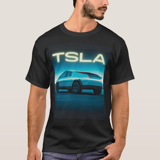 T-shirt Camionnette Électrique Futuriste (Devant)