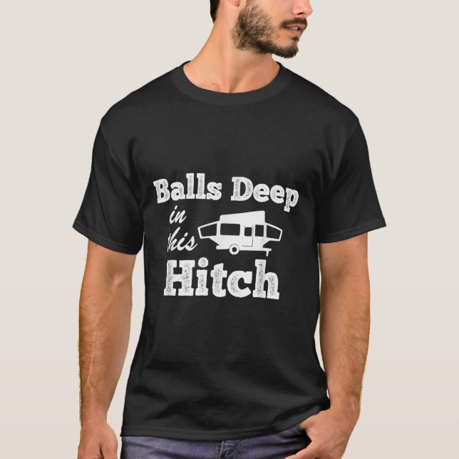 T-shirt Camionnette Fun Pop Up Camping Profond Dans Cette  (Devant)