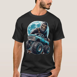 T-shirt camionnette monstre à gros pied saut