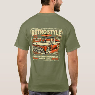 T-shirt Camionnette rétro vintage classique de style rétro