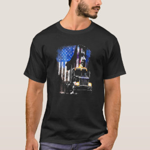 T-shirt camionneur américain Big Rigs Diesel Truck Driver