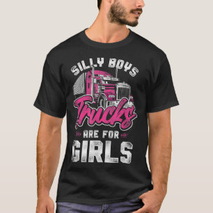 T-shirt Camionneur Camionneur Fille Vintage Silly Boys Cam