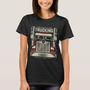 T-shirt Camionneur de camion 18 roues personnalisé BIG RIG