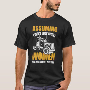 T-shirt Camionneur de semi-remorque pour femmes