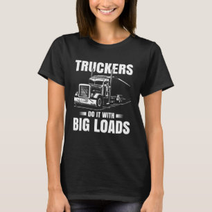 T-shirt Camionneur Hommes Conducteur de Camion Mari Semi-
