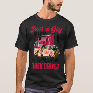 T-shirt Camionneur Juste Une Fille Amoureuse D'un Conduct