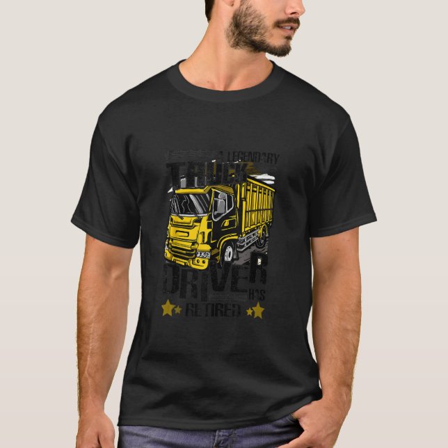 T-shirt Camionneur Légendaire Camionneur Retraité (Devant)