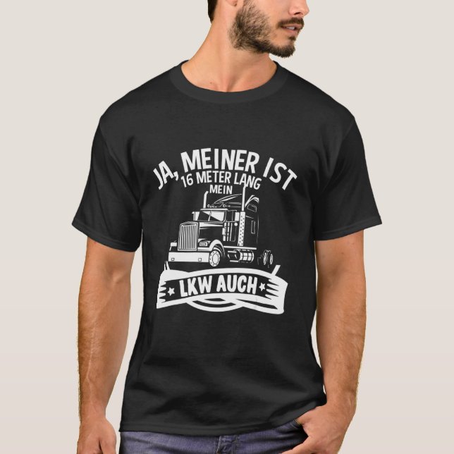 T-shirt Camionneur Mens Slogan Camionneur Camionneur Long  (Devant)