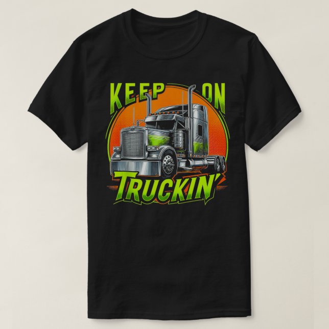 T-shirt Camionneur Rétro Camionneur Camionneur Camionneur  (Design devant)