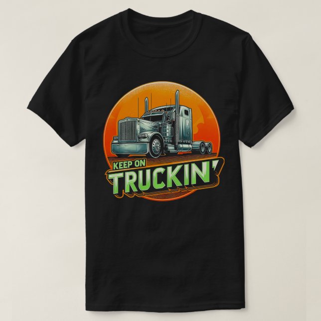 T-shirt Camionneur Rétro Camionneur Camionneur Camionneur  (Design devant)