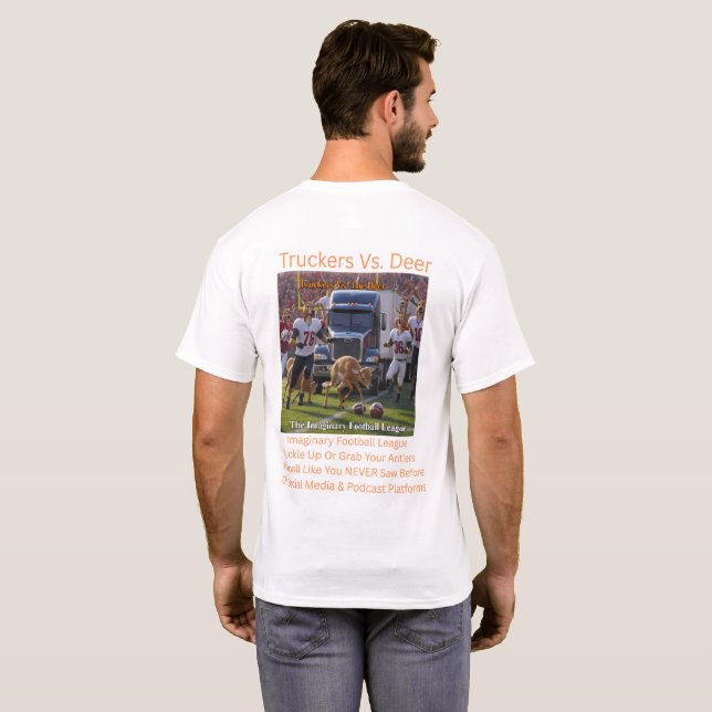 T-shirt Camionneurs contre cerfs  (Dos entier)