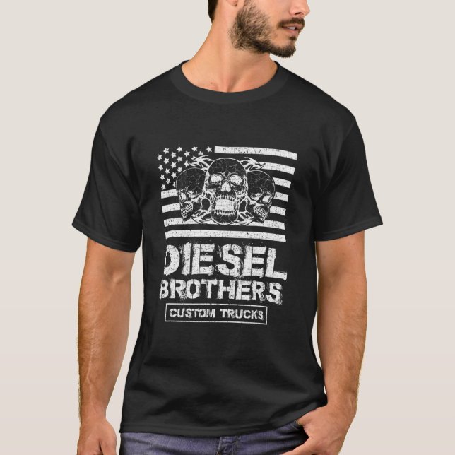 T-shirt Camionneurs Diesel Custom Truckers (Devant)