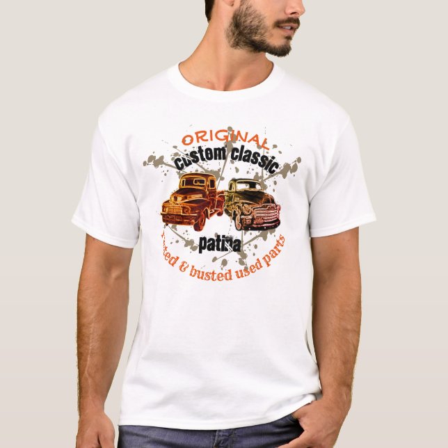 T-shirt Camions classiques faits sur commande originaux de (Devant)