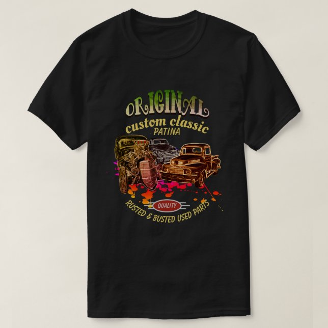 T-shirt Camions classiques faits sur commande originaux de (Design devant)