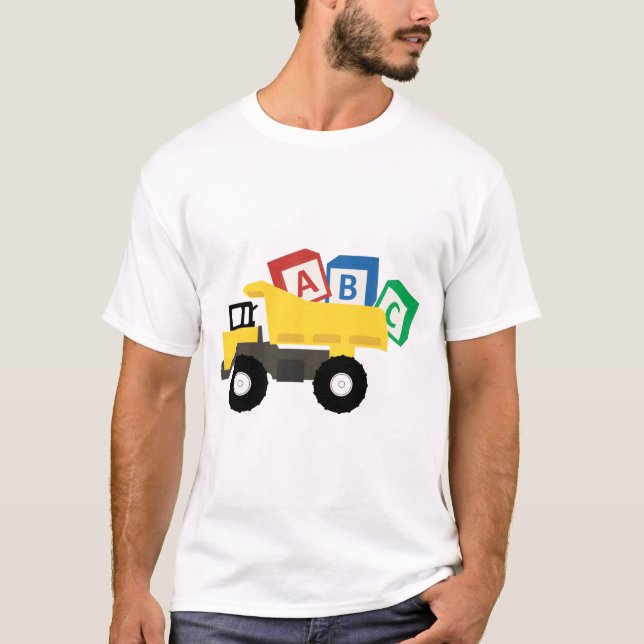 T-shirt Camions de construction ABC (Devant)