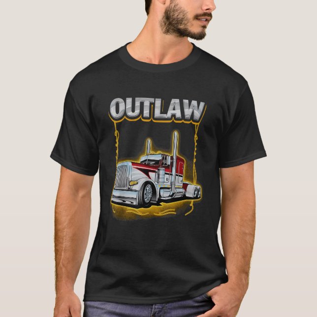 T-shirt Camions peterbilt hors-la-loi (Devant)