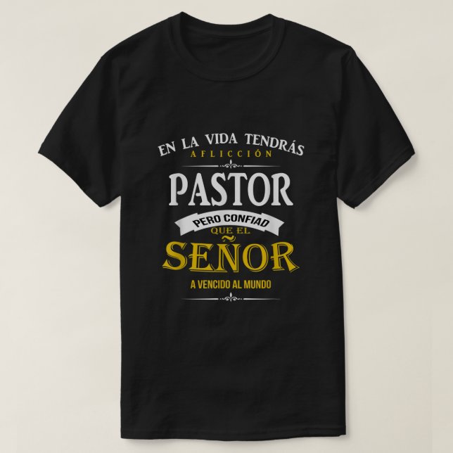 T-shirt camisa cristianas para pastor espagnol christian24 (Design devant)