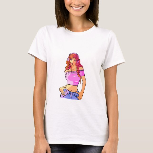T-shirt Camisa de chica de verano (Devant)