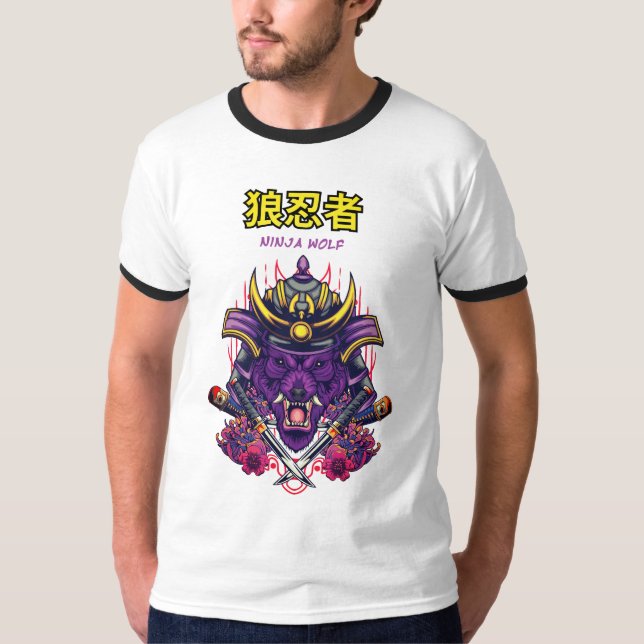 T-shirt Camisa Ninja Wolf (Devant)