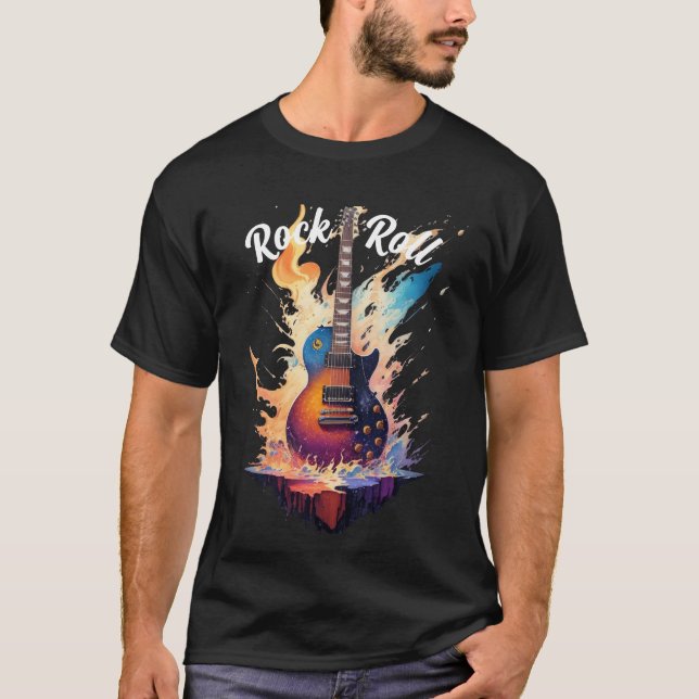 T-shirt Camisa Rock Roll (Devant)