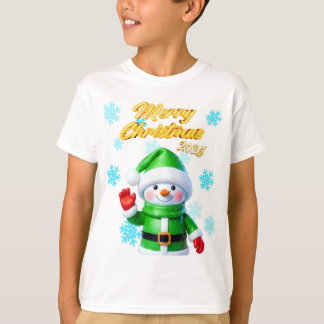 T-shirt camisas blancas para niños navidad 2025
