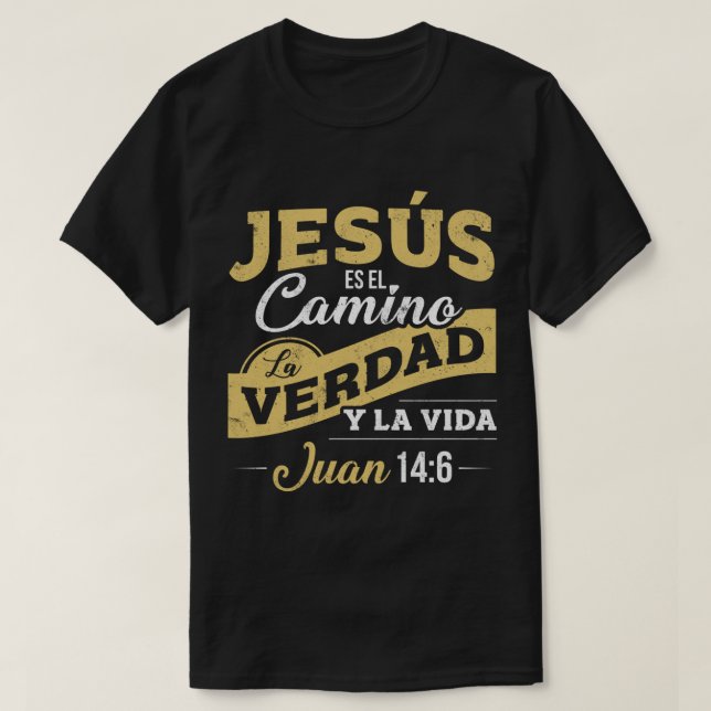 T-shirt Camisas Cristianas de manga larga sobre Jesus  (Design devant)